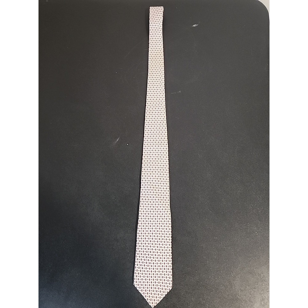 Givenchy Monsieur Silk Tie Made in‎ Italy Cream Red Blue Geometric Mens